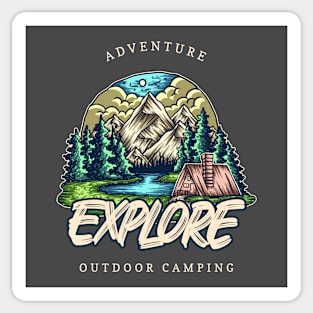 Explore The Outdoors Camping Sticker